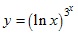 y=(lnx)^3^x
