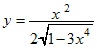 y=x^2/2√1-3x^4