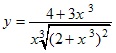 y=(4+3x^3)/x3√(2+x^3)2