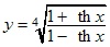y=4√(1+tgx)/(1-tgx)