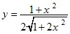 y=(1+x^2)/2√1+2x^2