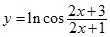 y=ln cos(2x+3)/(2x+1)