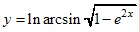 y=ln arcsin√1-e2x 