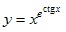 y=x^e^ctgx