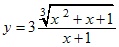  y=3 3√x2+x+1/(x+1)