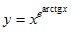 y=x^e^arctgx