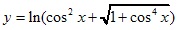 y=ln(cos2x+√1+cos4x)