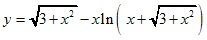  y=√3+x2-xln(x+√3+x2)