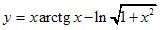 y=x*arctgx-ln√1+x2