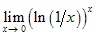 lim x→0 (ln(1/x))^x 