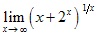 lim x→∞ (x+2^x)^1/x 