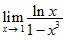 lim x→1 lnx/(1-x3)