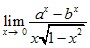 lim x→0 (ax-bx)/x√1-x2