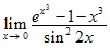 lim x→0 (e^x^2-1-x3)/sin2 2x