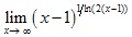 lim x→∞ (x-1)^1/ln(2(x-1))