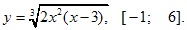 y=3√2x2(x-3), [-1; 6]