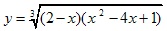 y=3√(2-x)(x2-4x+1)