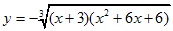y=-3√(x+3)(x2+6x+6)