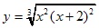 y=3√x2(x+2)2