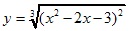 y=3√(x2-2x-3)2