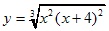 y=3√x2(x+4)2