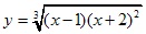 y=3√(x-1)(x+2)2