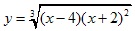 y=3√(x-4)(x+3)2