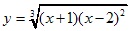 y=3√(x+1)(x-2)2