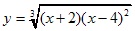 y=3√(x+2)(x-4)2